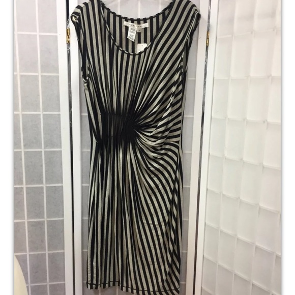 Max Studio, dress, black/gray, stripes, size L.: - Picture 4 of 9